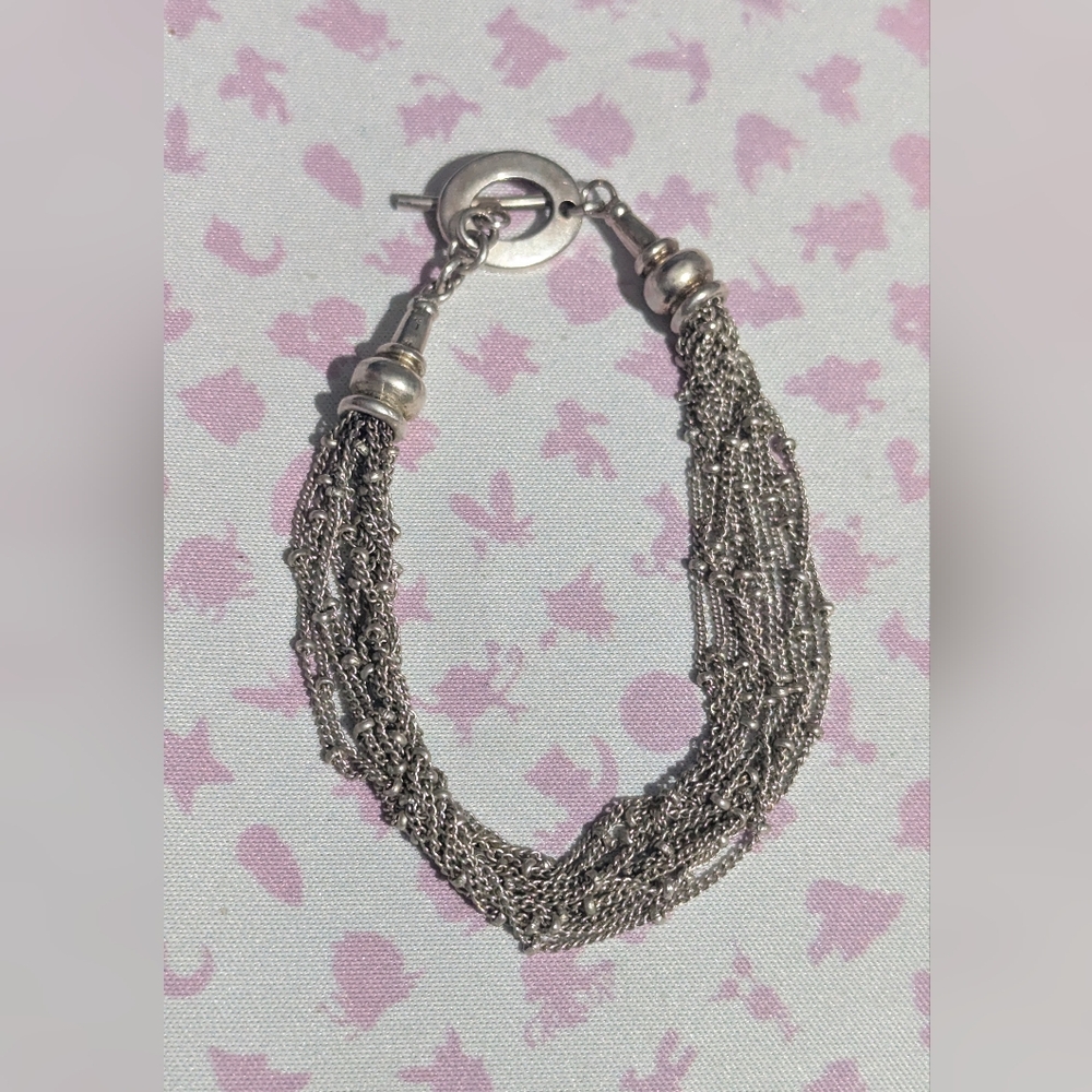 Elegant Silver Multi-Strand Bracelet